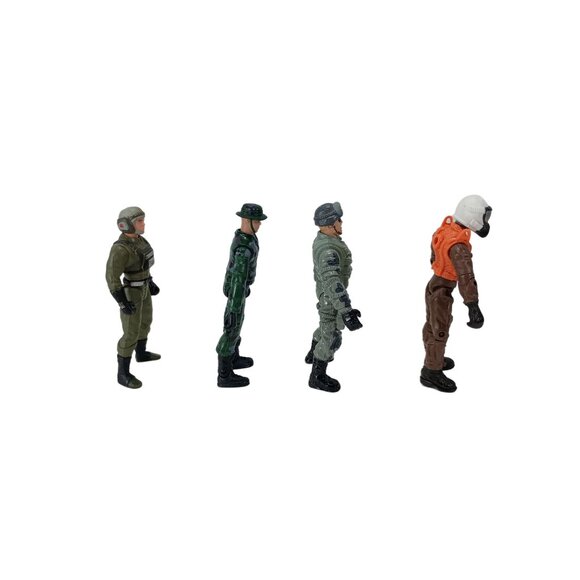 Mixed Military Soldiers Poseable Mini Action Figure Toy Lot Of 4 - Picture 2 of 5